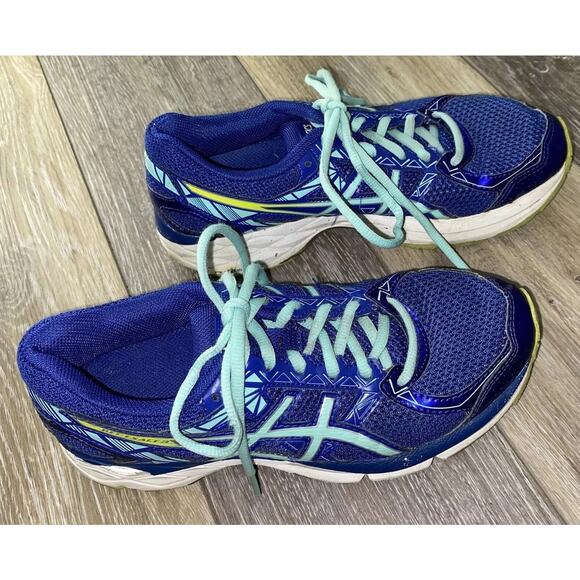 ASICS Gel-Exalt 3 Blue Yellow T666N Womens US Size 6 Running Sneaker Shoes - Picture 2 of 10